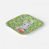 Osterhase mit Basket Egg Party Pappteller (Gewinkelt)