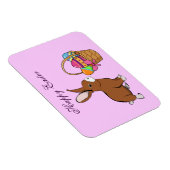 Osterhase mit Basketballmagnet Magnet (Rechte Seite)