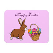 Osterhase mit Basketballmagnet Magnet (Horizontal)
