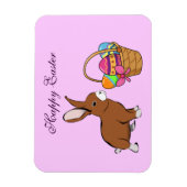Osterhase mit Basketballmagnet Magnet (Vertikal)