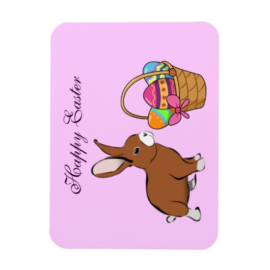 Osterhase mit Basketballmagnet Magnet (Vertikal)