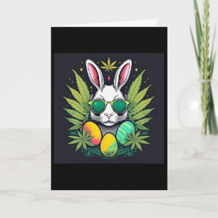Osterhase mit Blättertag Karte