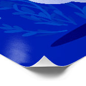 Osterhase mit blauem Hintergrund Poster (Ecke)