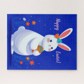 Osterhase mit blauem Hintergrund  Puzzle (Horizontal)