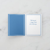 Osterhase mit blauer Schleife -  Karte (Innenseite)