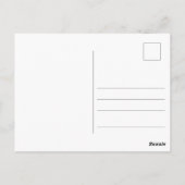 Osterhase mit blauer Schleife -  Postkarte (Rückseite)