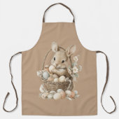 Osterhase mit Blumen und Ostereiern Schürze (Vorderseite)