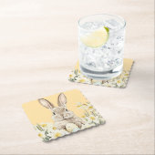 Osterhase mit Blumen und Ostereiern Untersetzer (Vor Ort)