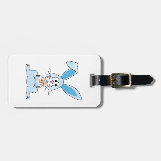Osterhase mit Bow-Krawatte Gepäckanhänger (Vorderseite horizontal)