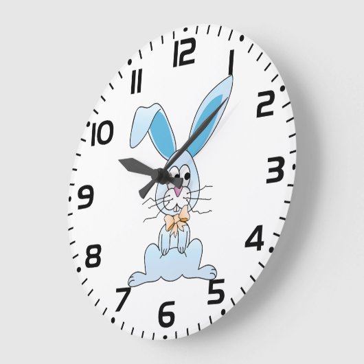 Osterhase mit Bow-Krawatte Große Wanduhr (Winkel)