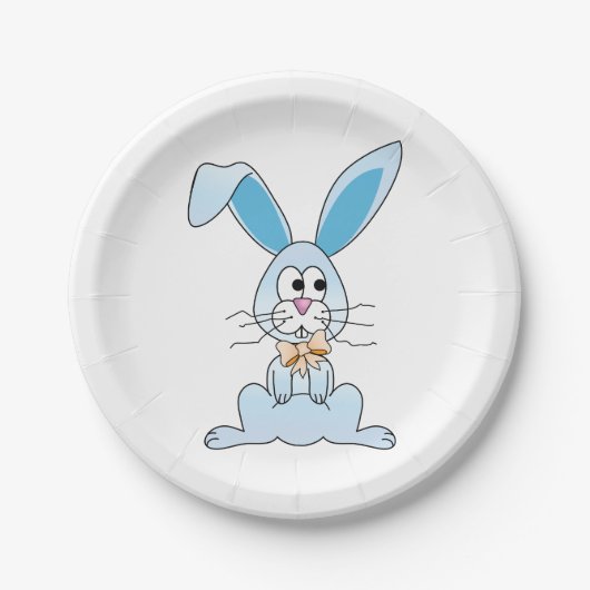 Osterhase mit Bow-Krawatte Pappteller (Vorderseite)