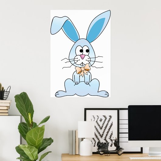 Osterhase mit Bow-Krawatte Poster