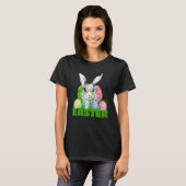 Osterhase mit Brille Egg Jagen T-Shirt (Vorne ganz)