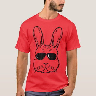 Osterhase mit Brille-Kaninchen-Gesicht Männer Frau T-Shirt