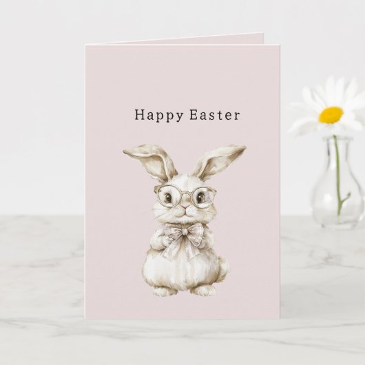 Osterhase mit Brille Karte (Kleine Pflanze)