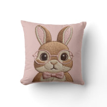 Osterhase mit Brille & Schleife – Stickdesign