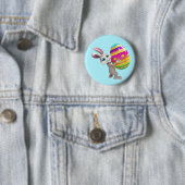 Osterhase mit bunten Eiern Button (Beispiel)