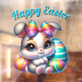 Osterhase mit bunten Eiern Fensteraufkleber (Blatt 2)