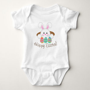 Osterhase mit bunten Ostereiern Baby Strampler