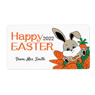 Osterhase mit Carrots Labels mit Ihrem Namen