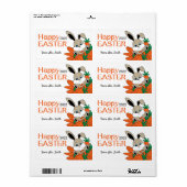 Osterhase mit Carrots Labels mit Ihrem Namen (Vorne)