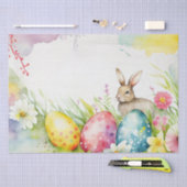 Osterhase mit drei Ostereiern Seidenpapier (Handwerk)