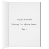 Osterhase mit Ei Grußkarte (Innen (Rechts))