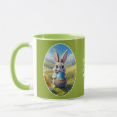 Osterhase mit Ei, Oval -  Tasse (Links)