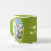 Osterhase mit Ei, Oval -  Tasse (Vorderseite Links)
