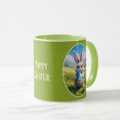 Osterhase mit Ei, Oval -  Tasse (VorderseiteRechts)