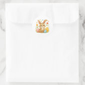 Osterhase mit Eier Aufkleber (Tasche)