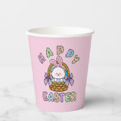 Osterhase mit Eierkörbe Pappbecher (Vorderseite)