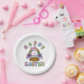 Osterhase mit Eierkörbe Pappteller (Party)