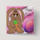 Osterhase mit Eiern Button (Vorderseite)