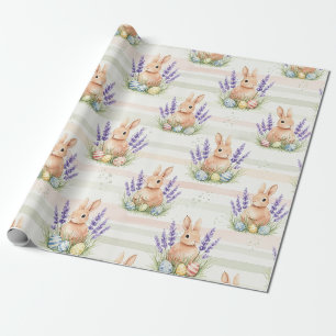 Osterhase mit Eiern Frühling Pastell-Muster (10) Geschenkpapier