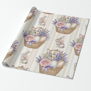 Osterhase mit Eiern Frühling Pastell-Muster (14) Geschenkpapier