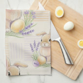 Osterhase mit Eiern Frühling Pastell-Muster (6) Geschirrtuch (Viertel Falte)