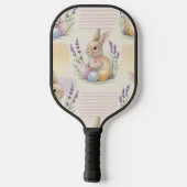 Osterhase mit Eiern Frühling Pastell-Muster (7) Pickleball Schläger (Rückseite)
