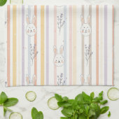 Osterhase mit Eiern Frühling Pastell-Muster (8) Geschirrtuch (Gefaltet)