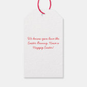 Osterhase mit Eiern  Geschenkanhänger (Rückseite)