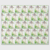 Osterhase mit Eiern Geschenkpapier (Flach)