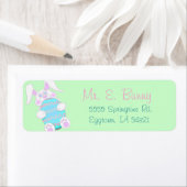 Osterhase mit Eiern Rücksendeadressen-Aufklebern (Insitu)