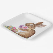 Osterhase mit Eiern und Blume Pappteller (Gewinkelt)