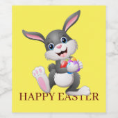 Osterhase mit Eiern Weinsiegel Weinetikett (Einzelnes Label)
