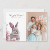 Osterhase mit Foto Feiertagskarte (Vorderseite)