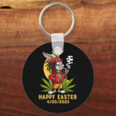 Osterhase mit gemeinsamem Ostern 2 Schlüsselanhänger (Vorderseite)