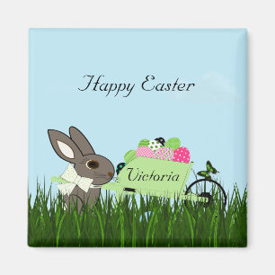 Osterhase mit Gewächshaus Kühlschrank Eier Magnet