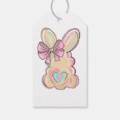 Osterhase mit Herz und Wind Geschenkanhänger (Rückseite)