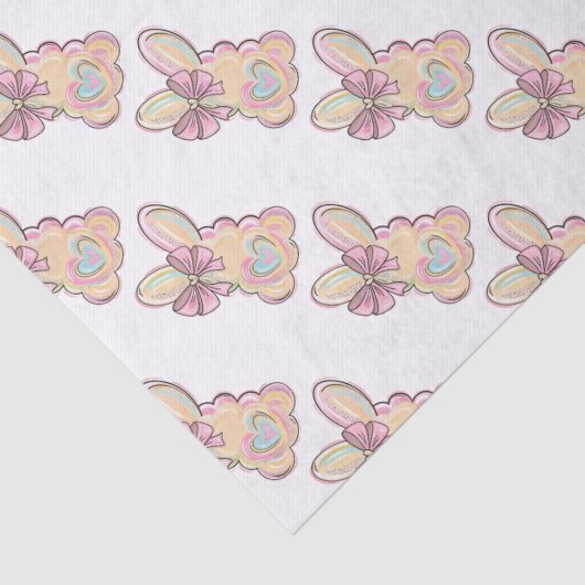 Osterhase mit Herz und Wind Seidenpapier (Detail)