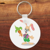 Osterhase mit Karotten-Schlüsselanhänger Schlüsselanhänger (Vorderseite)
